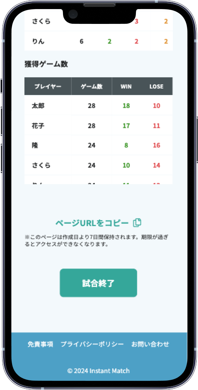 結果共有機能